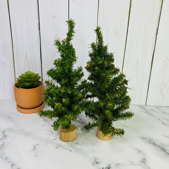 Department 56 Michaels Spruce Pine Trees Wood Base Adjustable Size 7" 10" 12" - Picture 10 of 15